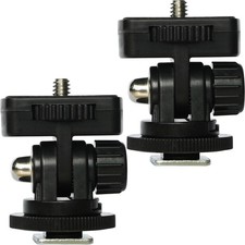 2 PCS Camera Monitor Mount Cold Shoe Anti Twist 1/4 Inch Screw Fits 5/7 In