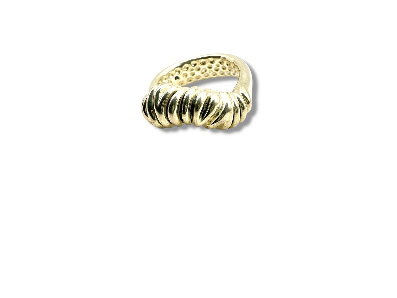 Modern Ribbed Dome Ring in Solid 925 Sterling Sil… - image 6