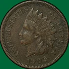 1903 Indian Head Cent Extremely Fine XF Coin, Corrosion #34188