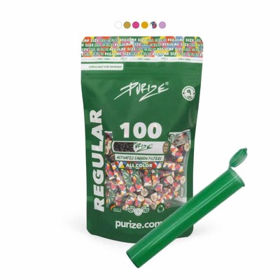 50 - 100 PURIZE Regular Size 9mm Aktivkohlefilter + J Tube