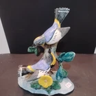 Stangl Pottery Bird 3756 Double Audubon Warblers on w Branch Yellow Flower Large