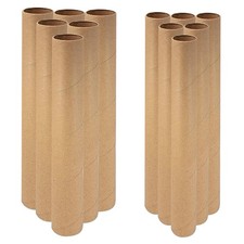 12 Pack Cardboard Craft Tubes DIY Rolls 1.2-1.6 Inch Brown Paper Craft Supplies