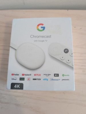 NEW Factory Sealed Chromecast with Google TV 4K   Snow (White) | GA01919-US