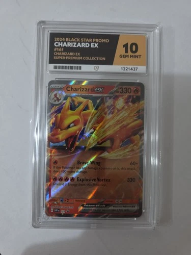 Pokemon Charizard Ex 161 Black Star Promo - ACE 10