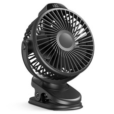 Koonie Portable Clip On Fan, Small Rechargeable Battery Operated, 3 Speeds Min