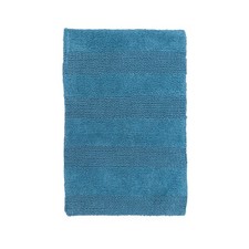 Knightsbridge Stylish Wide Cut Design Cotton Bath Rug 20" X 30" Light Blue