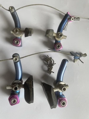 PAUL COMPONENT STOPLIGHT MC CANTILEVER BRAKE 2 pr BLUE Canti Vintage MTB - Image 1 of 4