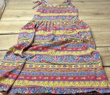 Susan Bristol Colorful Patterned Maxi SunDress Size Medium