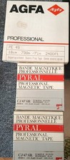 Lot 3 bandes magnétiques neuves (1x AGFA P49 et 2 x PYRAL CJ 47 SR)