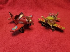 TIN METAL TOY AIRPLANES