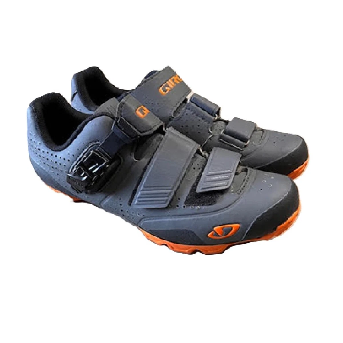 Giro Privateer R Cycling Shoes MTB 42 Men\'s US 9  Dark Shadow Flame Orange Yes, Shoelaces Are Still a Thing main image 4