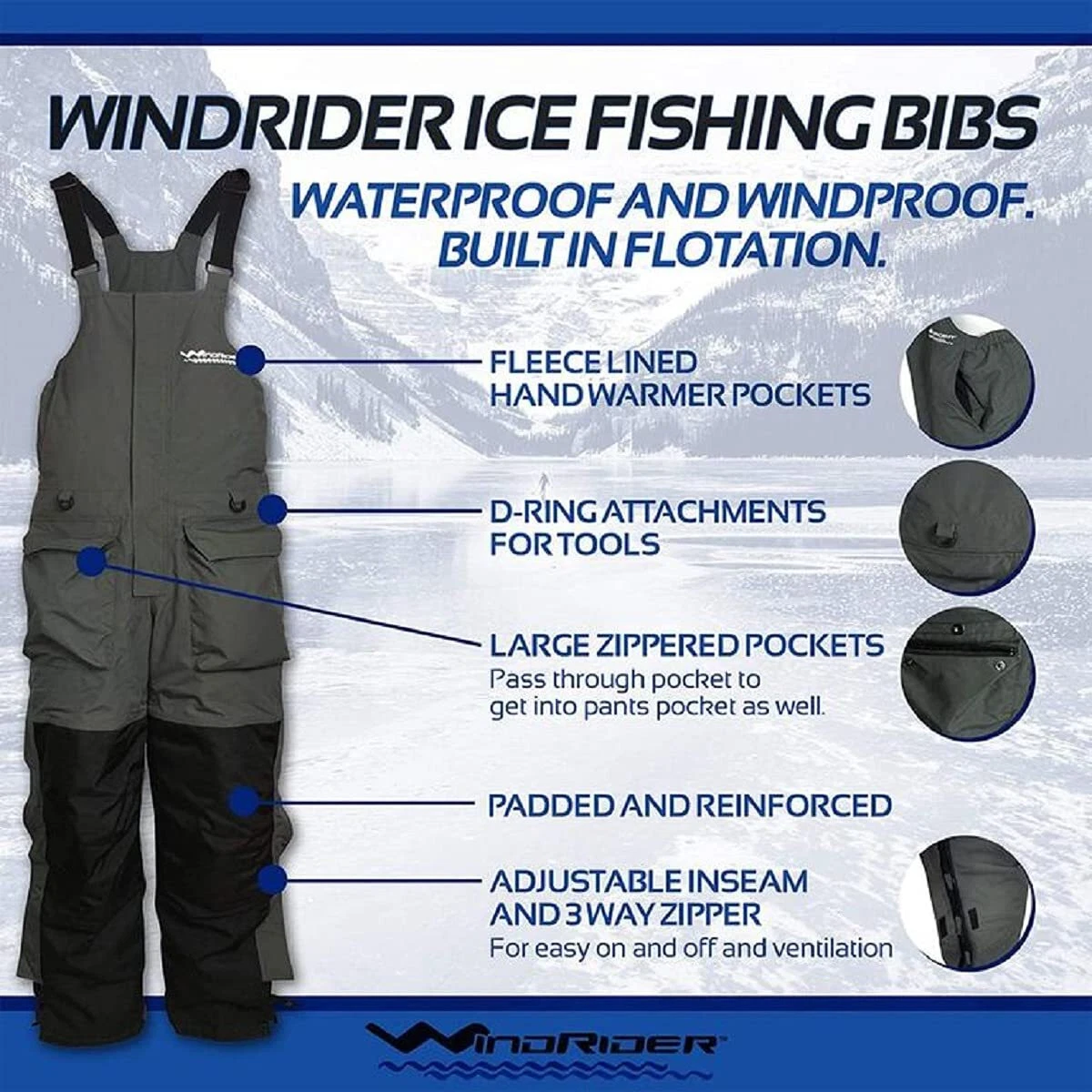 WindRider - BOREAS™ Floating Ice Fishing Bibs