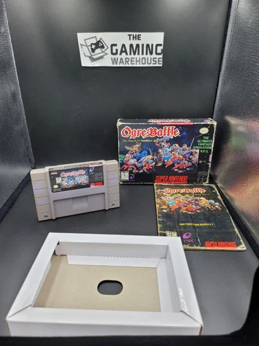 Super Nintendo (SNES) Ogre Battle Cartridge In Box w/ Manual - Authentic, TESTED