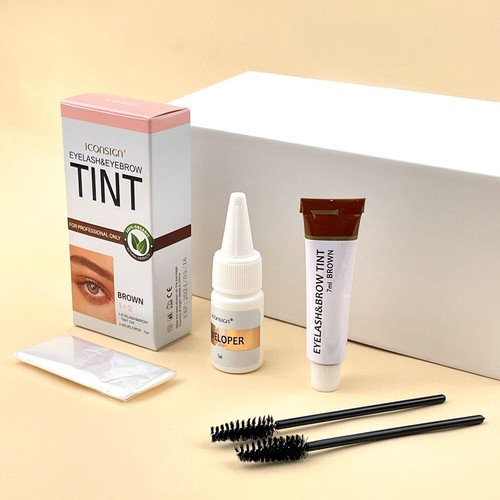 Eyelash & Eyebrow Dye Tint Kit Waterproof Long Lasting Permanent Color Gel / - Picture 7 of 18