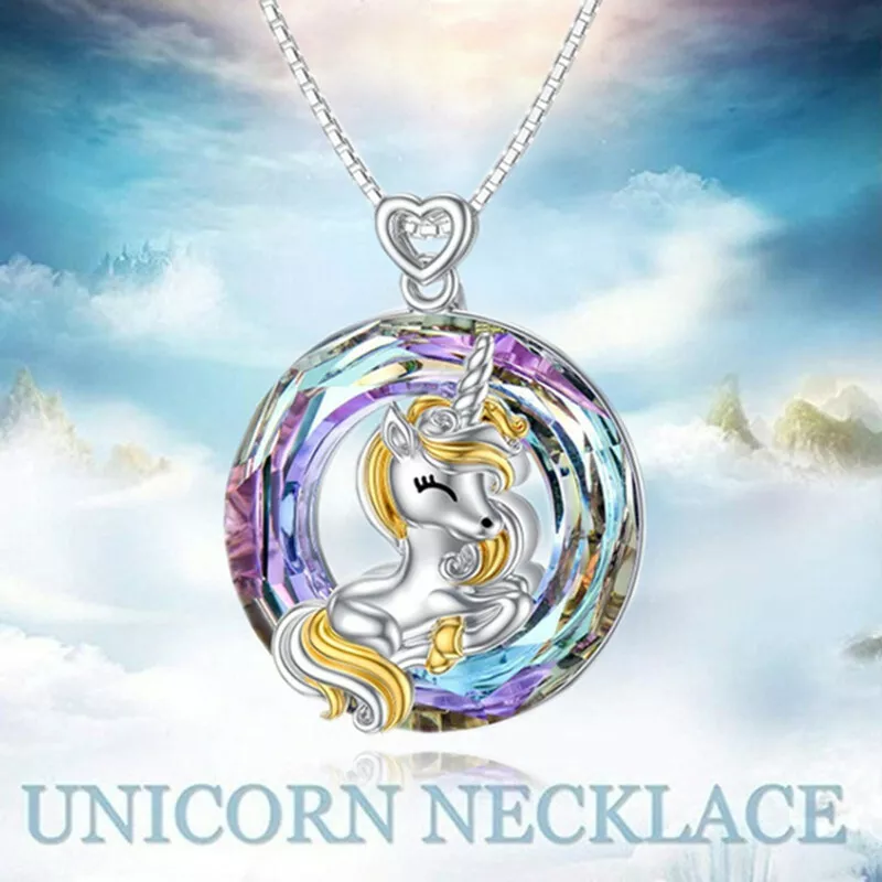 Unicorn birthstone shop necklace
