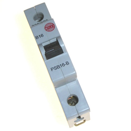 Wylex PSB16-B 16 Amp Single Pole MCB 16A 230/400V AC Din Rail Mount - Picture 10 of 10