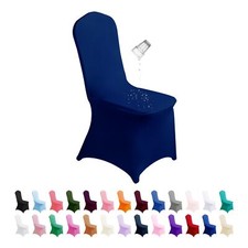 Waterproof Spandex Chair Cover 12PCS Stretch Dining Chair Covers Polyester Ou...
