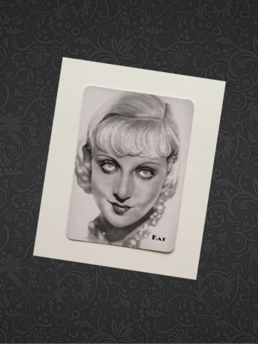 Playing card print pencil drawing of Carole Lombard - Photo 1 sur 1
