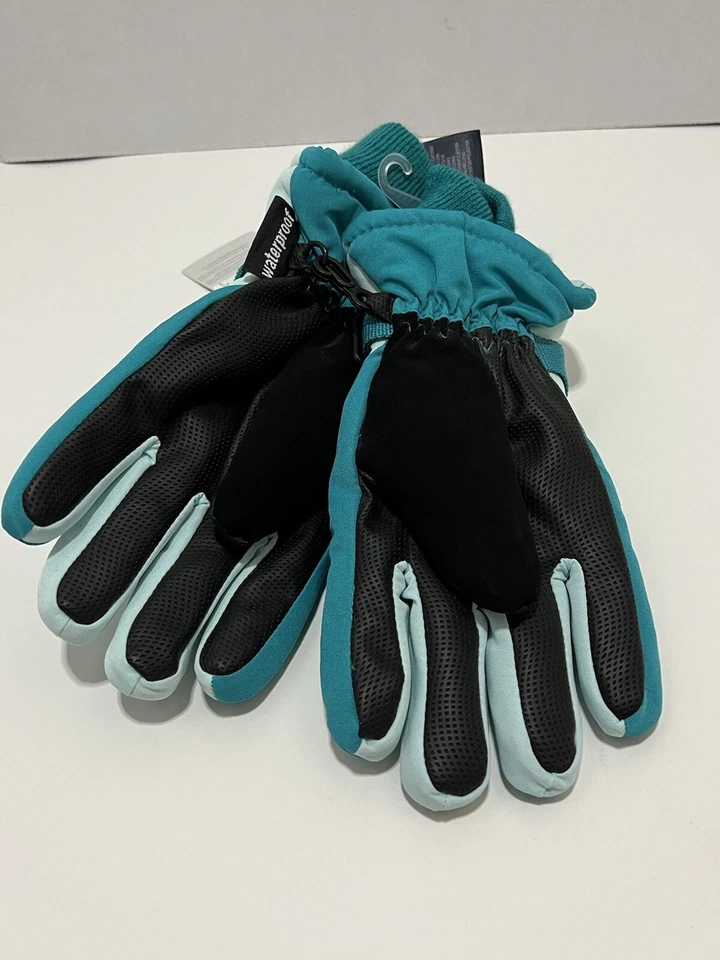 Guantes de esquí Champion verdes manzana/negro para niños talla 4/7 años, impermeables más cálidos Foto 2 de 4