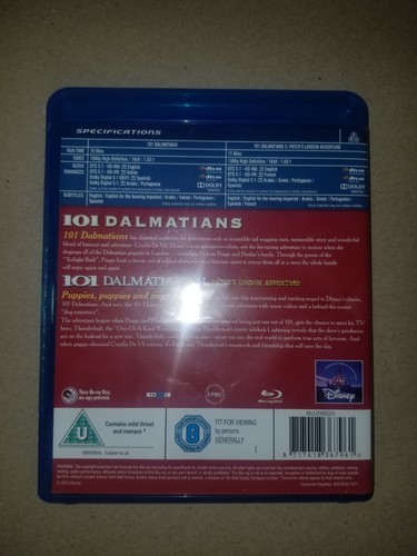 101 Dalmations And 101 Dalmations 2 Blue Ray Disc Two Movie Combo - Picture 2 of 5