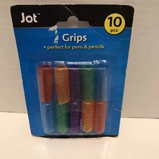 Jot Multi-color Set of 10 Pen/Pencil Grips ~ New in Sealed Package