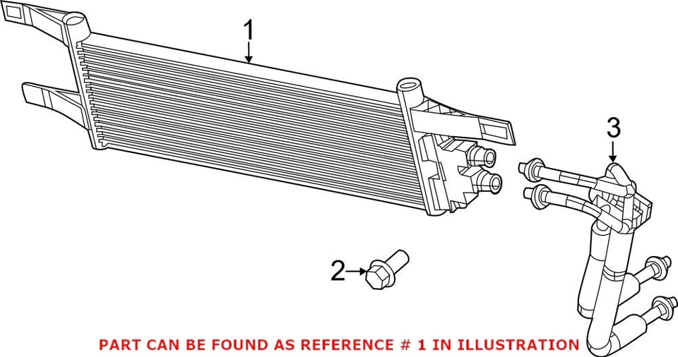 Enfriador de aceite de transmisión automática delantera Mopar original OEM para Jeep Compass 2017-2022 Foto 2 de 2