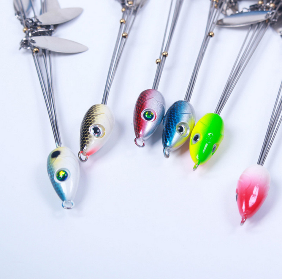 6Pcs Alabama Rig 5 Arms 4 Blades Umbrella Rig Fishing Lures Bait Bass Crappie - Image 6