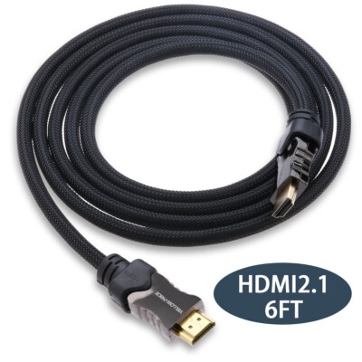 8K Fiber Optic HDMI Cable 2.1 Lot (8K@60Hz, 4K@120Hz, 48Gbps) HDCP2.2, 4:4:4 HDR