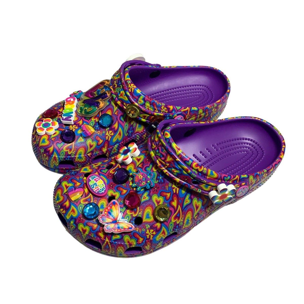 New Limited Edition Lisa Frank Crocs M7/W9 With Brand New Jibbitz