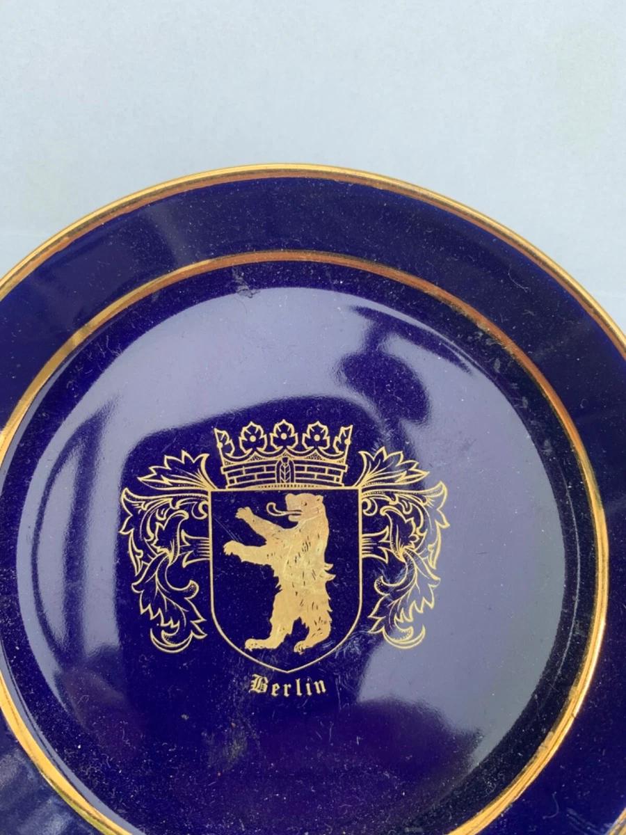 Sammeltasse, Teller, Echt Cobalt, Schedel Berlin Bär