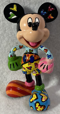 Disney ROMERO BRITTO Mickey Mouse Mini Figurine ~ SWEETHEART 2010 - 4''