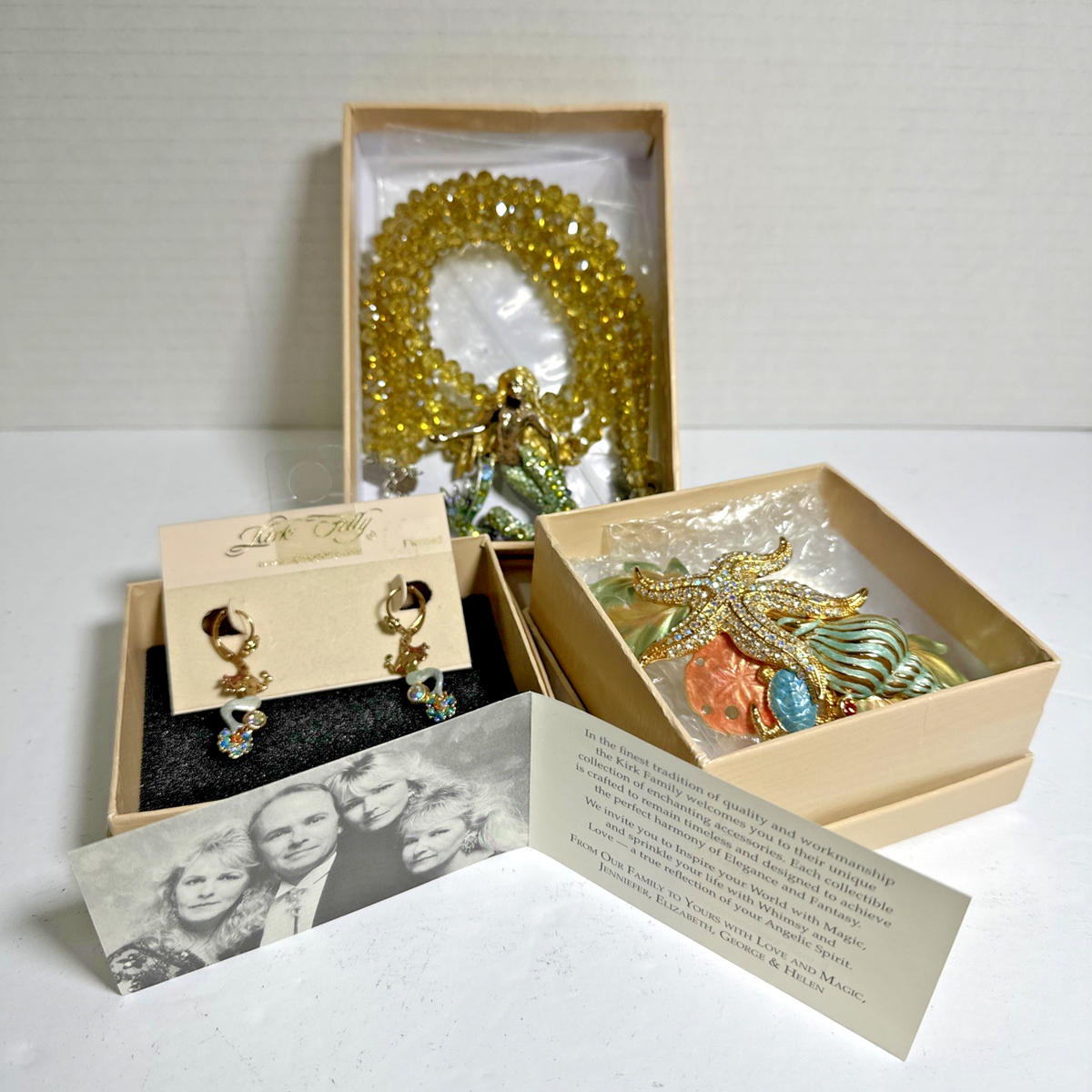 3PC NOS KIRKS FOLLY MERMAID STARFISH TURTLE EARRINGS  display picture 2