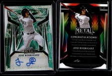 2023 Leaf Metal Baseball Base Auto Mojo Green #BA-JR1  Jose Rodriguez 2/2