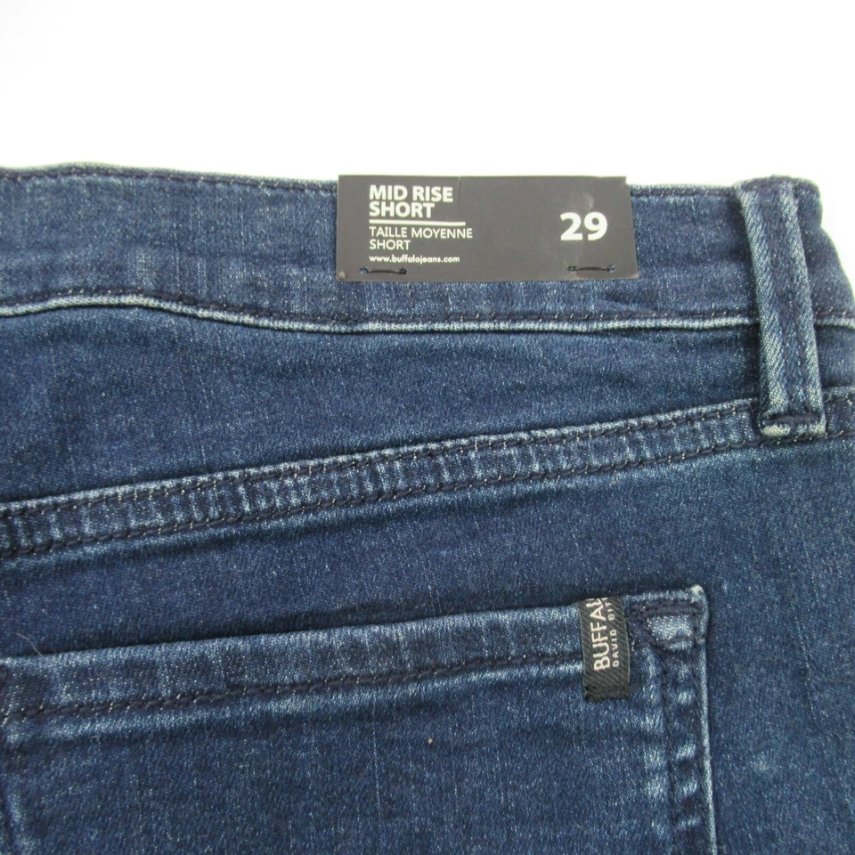 Buffalo Shorts Womens 29 Denim Mid Rise Short Blue Casual Pockets Outdoors - Image 4 of 4