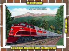 Metal Sign - Rock Island Rocky Mountain Rocket Pike's Peak - 10x14 inches