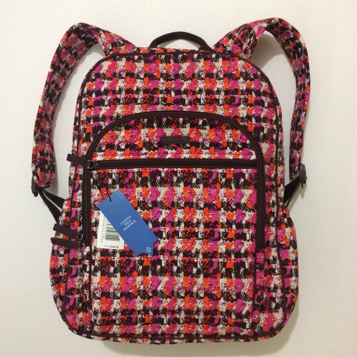 Vera Bradley Campus Tech Backpack Houndstooth Tweed Pattern  display picture 2