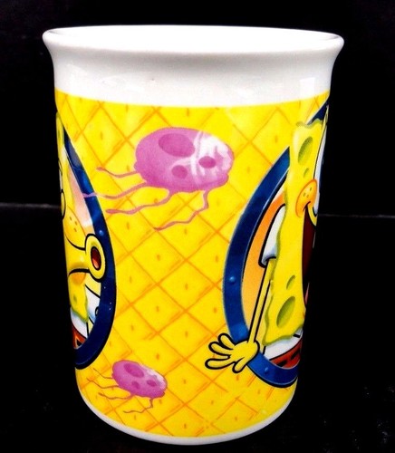 SPONGEBOB Coffee Mug Ceramic C 8 FL OZ Two Faces 2014 VIACOM Multi-Colors - Picture 3 of 6
