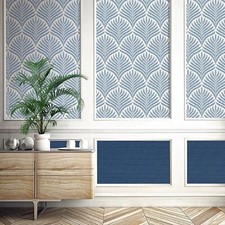 Cohoo Home Blue White Wallpaper Peel and Stick Wallpaper Boho Contact Paper for