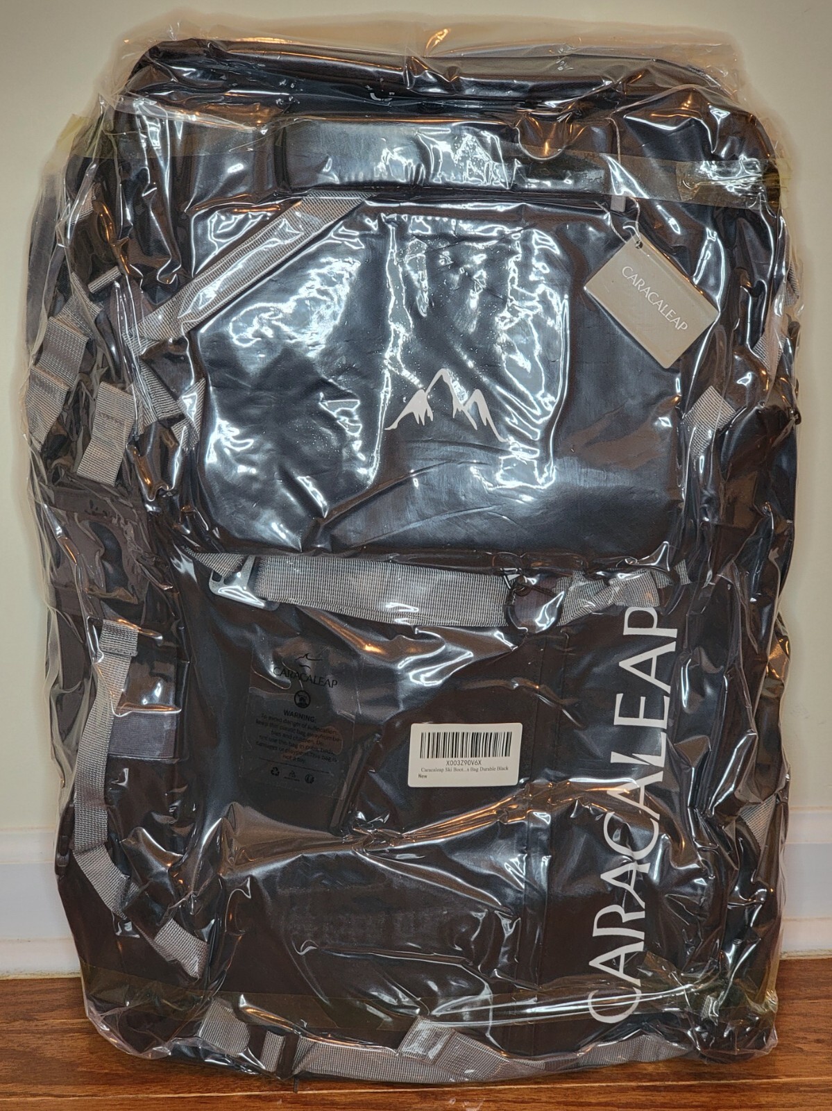 Caracaleap Ski Boot Bag Durable Black Backpack Travel Storage New with Tags