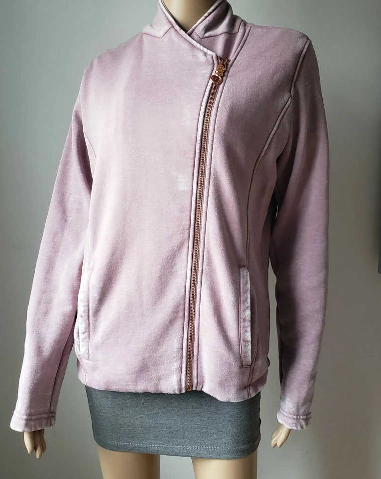 Women's Kings Of Cole Faded-Effect Zip Up Warm Flees Jacket Casual Lined Size M - Image 3 of 4