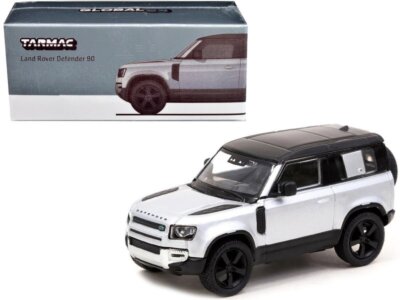 LAND ROVER Defender 90  - silver - TARMAC 1:64