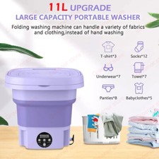 Mini Washer Portable Washing Machine Foldable Washer Spin Dryer Small Travel 11L