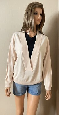 Pull rose poudré laine & cachemire DES PETITS HAUTS 40 Neuf - Photo 1/4