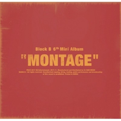 Block B-[Montage]6th Mini Album CD+Poster(On)+Photobook+Lyric+Card Kpop Sealed