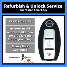 Unlock Reflash Service for NIssan Rogue Remote Keyless Entry Fob KR5S180144106