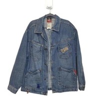 ROCAWEAR Vintage Baggy Oversize Denim Utility Jacket Y2K