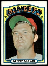 1972 Topps #210 Denny McLain Texas Rangers EX-EXMINT+