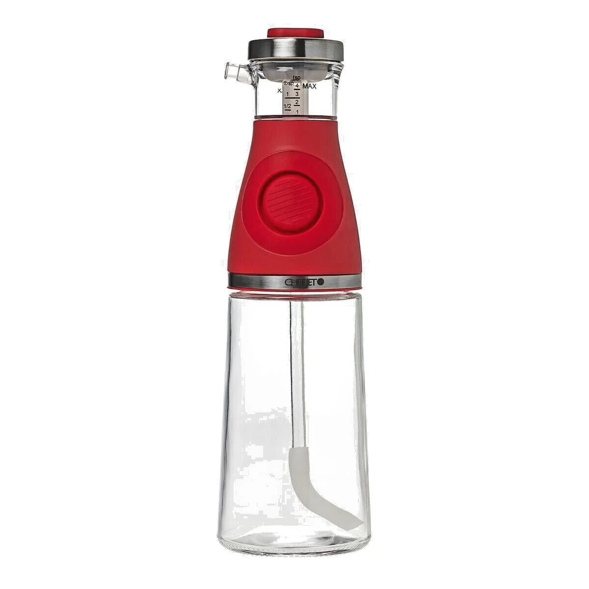 Chef Jet Perfect (2) Oil & Vinegar Glass Dispensers, 16.9 oz. ea.,New/Ships Free