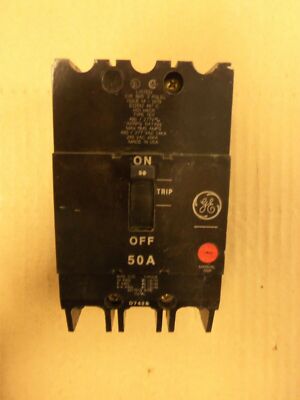 NEW GE TEY350 3 POLE 50 AMP CIRCUIT BREAKER.   MARANDA 