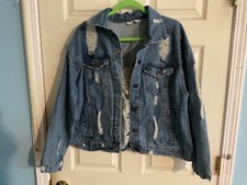 Highway Premium Denim Destroyed Jacket Sz 1x